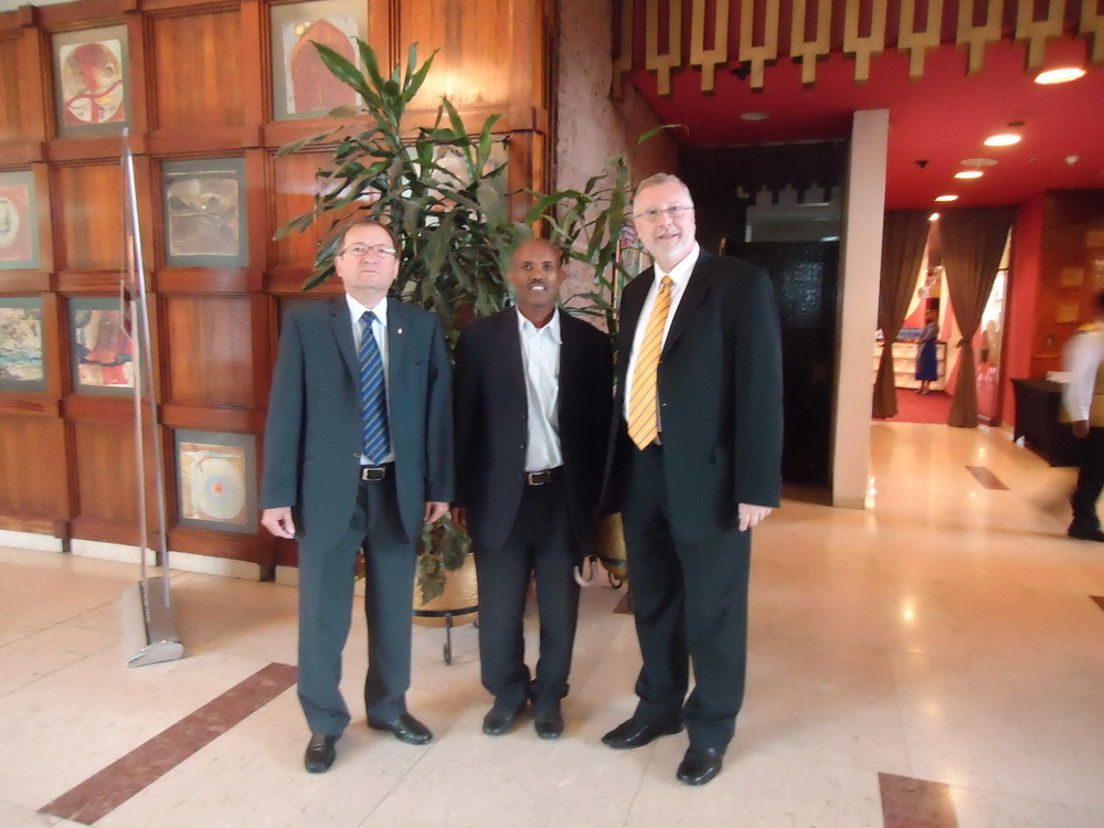 L to R ambasodor of Hungary to  Kenya Mr Sandor  Gebre Bokor